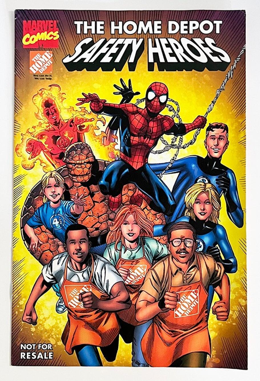 AMAZING SPIDERMAN FANTASTIC FOUR SAFETY HEROES 1st PT HOME DEPOT GIVEAWAY PROMO